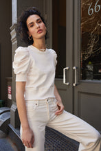 Load image into Gallery viewer, The Just Enough Puff Short Sleeve Sweatshirt in Cream
